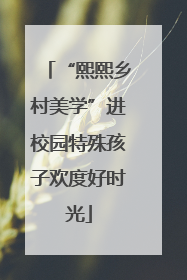 “熙熙乡村美学”进校园特殊孩子欢度好时光