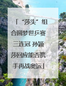 “莎头”组合圆梦世乒赛三连冠 孙颖莎回应能否携手再战奥运