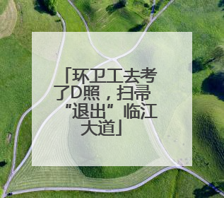 环卫工去考了D照，扫帚“退出”临江大道