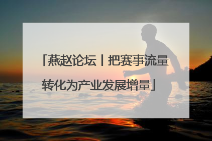 燕赵论坛丨把赛事流量转化为产业发展增量
