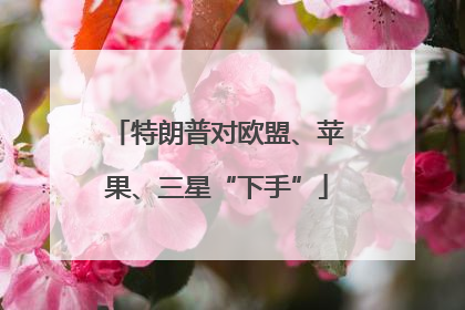 特朗普对欧盟、苹果、三星“下手”