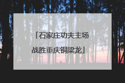 石家庄功夫主场战胜重庆铜梁龙