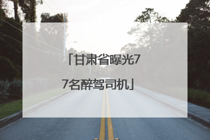甘肃省曝光77名醉驾司机