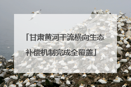 甘肃黄河干流横向生态补偿机制完成全覆盖