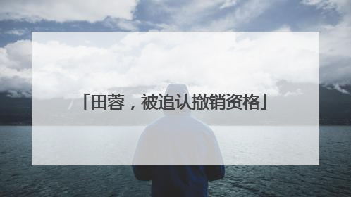 田蓉，被追认撤销资格
