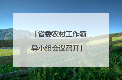 省委农村工作领导小组会议召开