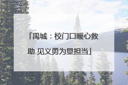 禹城：校门口暖心救助 见义勇为显担当