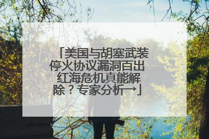 美国与胡塞武装停火协议漏洞百出 红海危机真能解除？专家分析→
