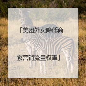美团外卖降低商家营销流量权重