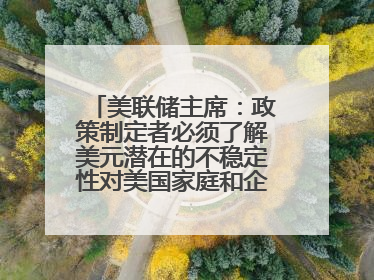 美联储主席：政策制定者必须了解美元潜在的不稳定性对美国家庭和企业的影响