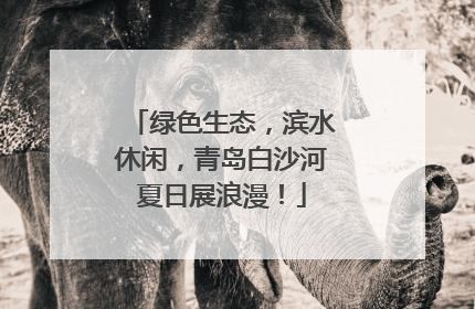 绿色生态，滨水休闲，青岛白沙河夏日展浪漫！