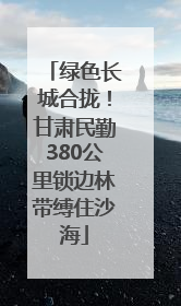 绿色长城合拢！甘肃民勤380公里锁边林带缚住沙海