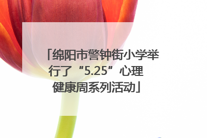 绵阳市警钟街小学举行了“5.25”心理健康周系列活动