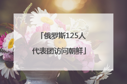 俄罗斯125人代表团访问朝鲜