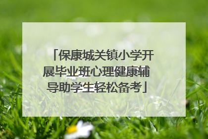保康城关镇小学开展毕业班心理健康辅导助学生轻松备考