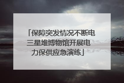 保障突发情况不断电 三星堆博物馆开展电力保供应急演练