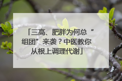 三高、肥胖为何总“组团”来袭？中医教你从根上调理代谢