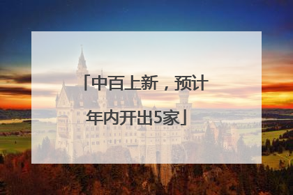 中百上新，预计年内开出5家