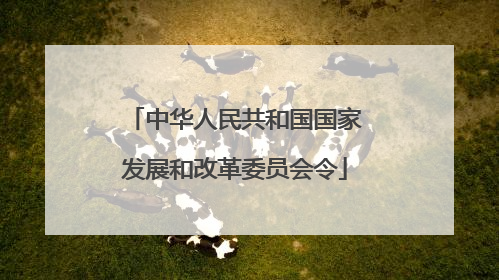 中华人民共和国国家发展和改革委员会令