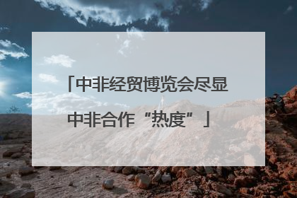 中非经贸博览会尽显中非合作“热度”