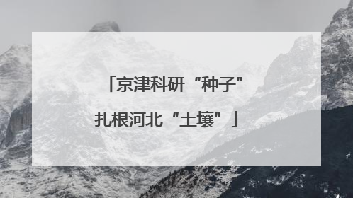 京津科研“种子”扎根河北“土壤”