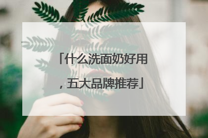 什么洗面奶好用，五大品牌推荐