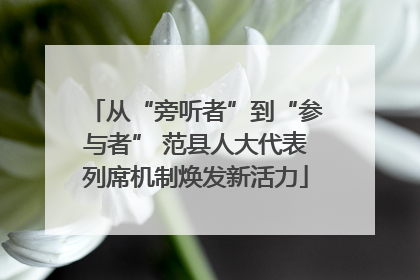 从“旁听者”到“参与者” 范县人大代表列席机制焕发新活力