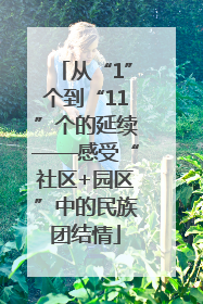 从“1”个到“11”个的延续——感受“社区+园区”中的民族团结情