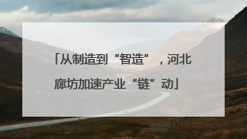 从制造到“智造”，河北廊坊加速产业“链”动