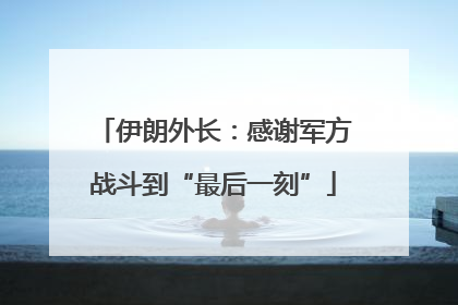 伊朗外长：感谢军方战斗到“最后一刻”