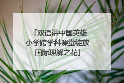双语讲中国英雄 小学跨学科课堂绽放国际理解之花