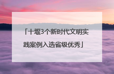 十堰3个新时代文明实践案例入选省级优秀
