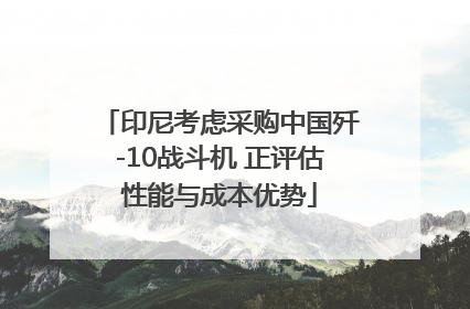 印尼考虑采购中国歼-10战斗机 正评估性能与成本优势