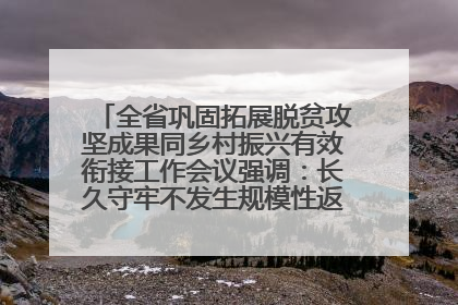 全省巩固拓展脱贫攻坚成果同乡村振兴有效衔接工作会议强调：长久守牢不发生规模性返贫致贫底线 王宁出席并讲话 王予波主持