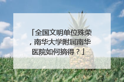全国文明单位殊荣，南华大学附属南华医院如何摘得？