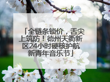 全链条锁价，舌尖上筑防！德州天衢新区24小时硬核护航新青年音乐节