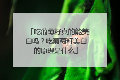 吃葡萄籽真的能美白吗？吃葡萄籽美白的原理是什么