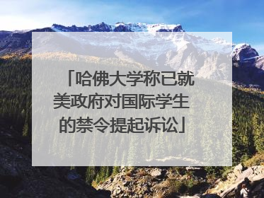 哈佛大学称已就美政府对国际学生的禁令提起诉讼