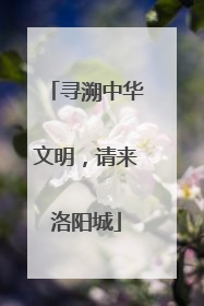 寻溯中华文明，请来洛阳城