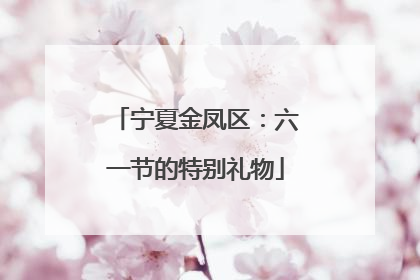 宁夏金凤区：六一节的特别礼物