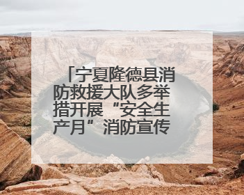 宁夏隆德县消防救援大队多举措开展“安全生产月”消防宣传活动