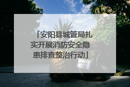 安阳县城管局扎实开展消防安全隐患排查整治行动