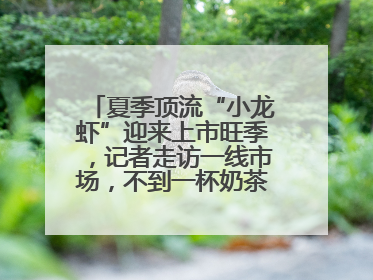 夏季顶流“小龙虾”迎来上市旺季，记者走访一线市场，不到一杯奶茶钱就能买斤虾