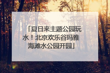 夏日来主题公园玩水！北京欢乐谷玛雅海滩水公园开园