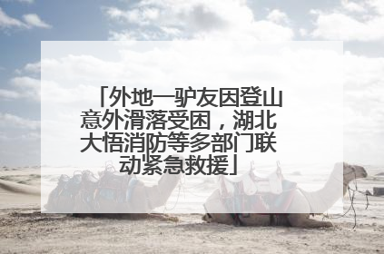 外地一驴友因登山意外滑落受困，湖北大悟消防等多部门联动紧急救援