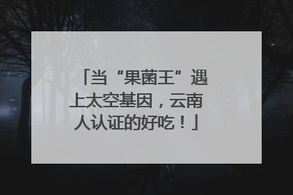 当“果菌王”遇上太空基因，云南人认证的好吃！