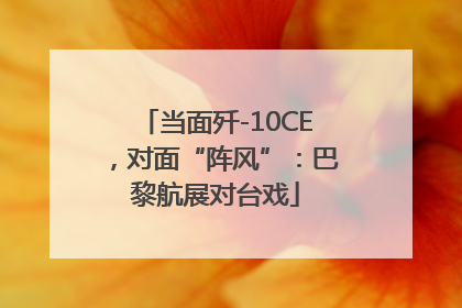 当面歼-10CE，对面“阵风”：巴黎航展对台戏