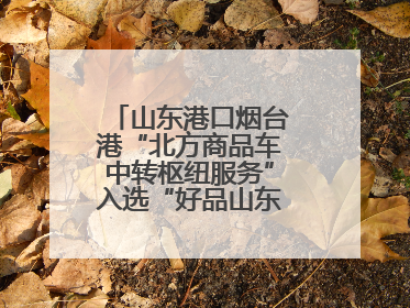 山东港口烟台港“北方商品车中转枢纽服务”入选“好品山东”品牌名单
