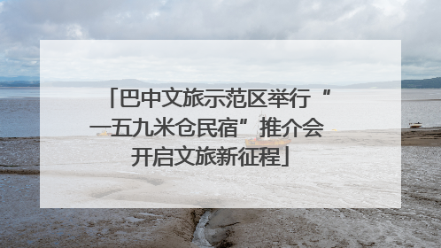 巴中文旅示范区举行“一五九米仓民宿”推介会 开启文旅新征程