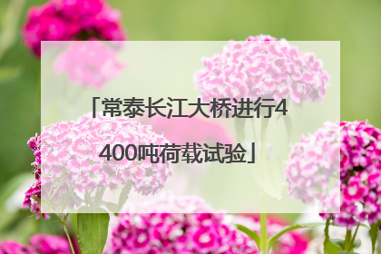 常泰长江大桥进行4400吨荷载试验